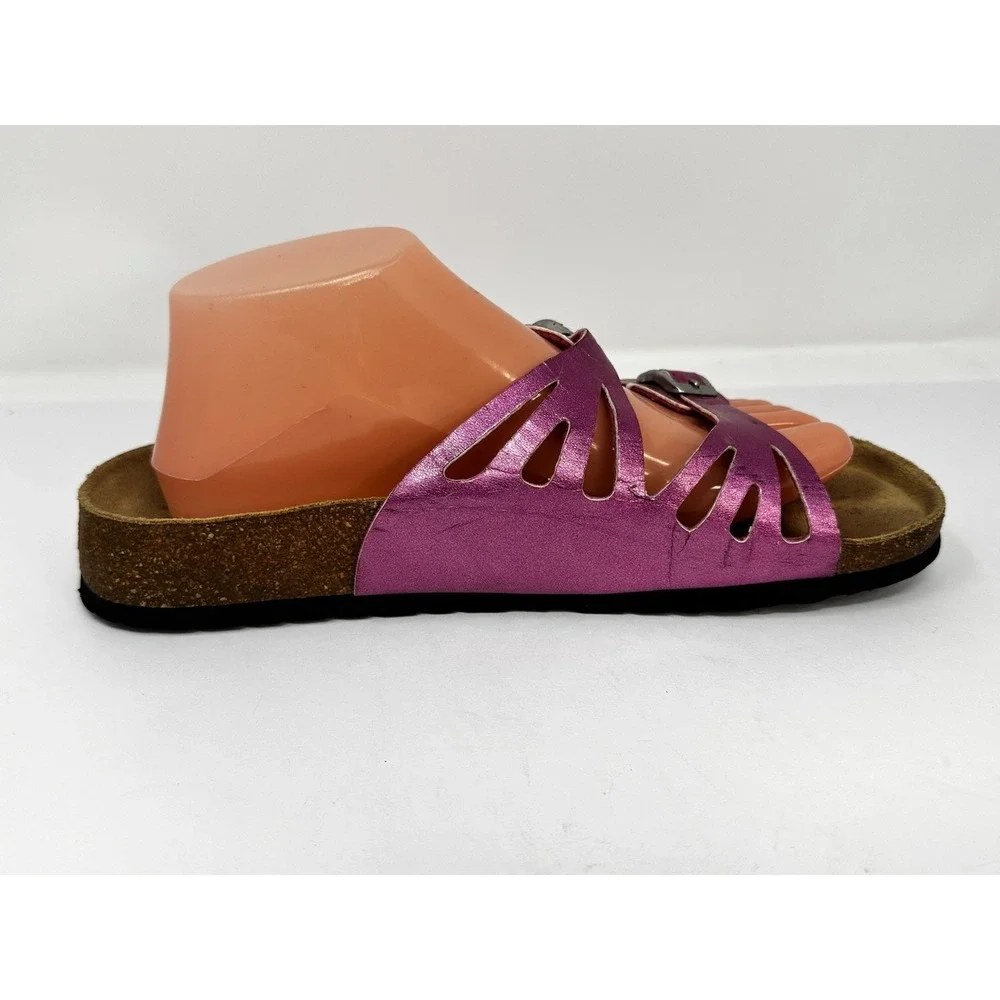 Birkenstock Betula Grenada Sandals Womens Sz 9 Pink Metallic Patent Leather